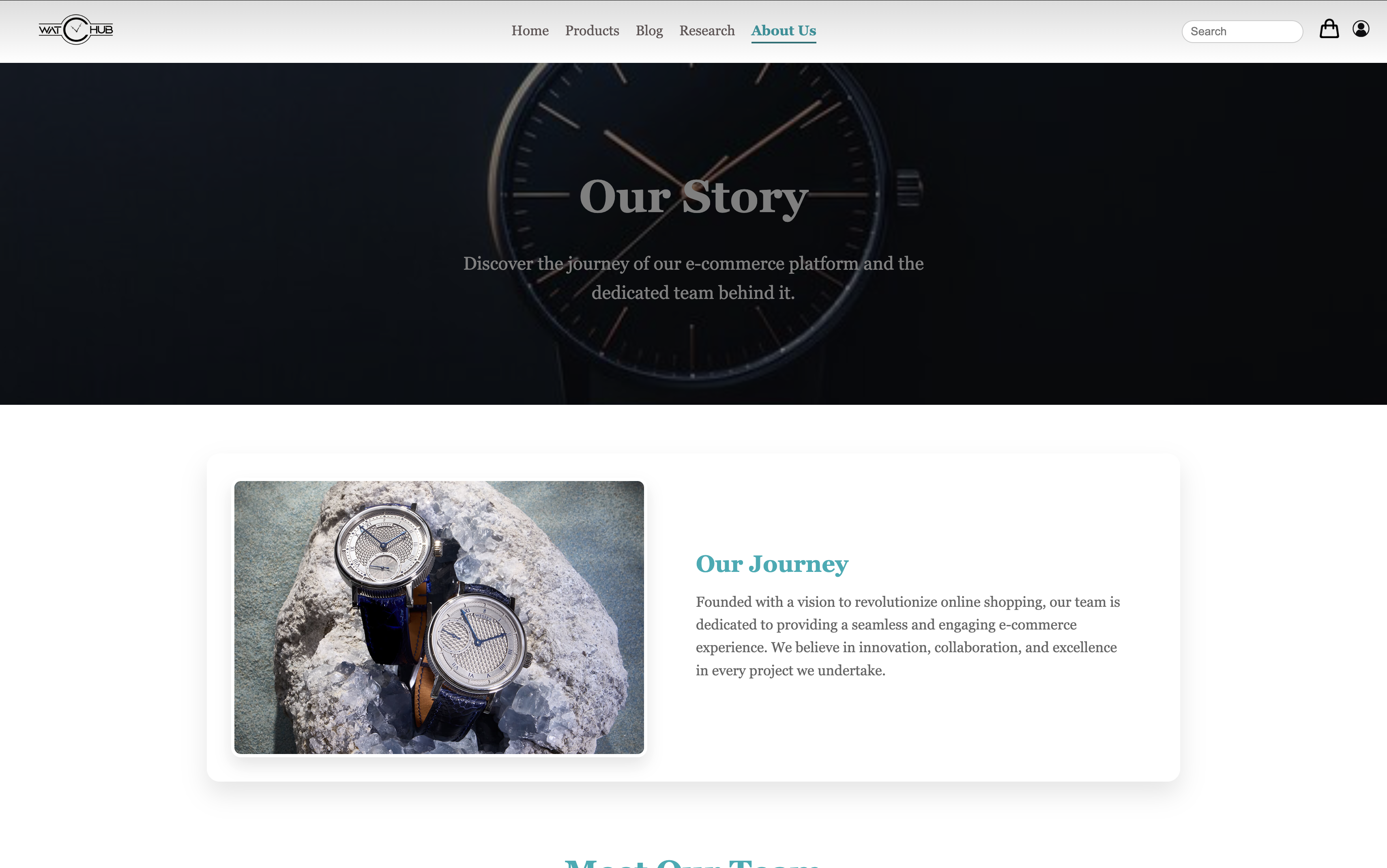 Our Product Page Screenshot