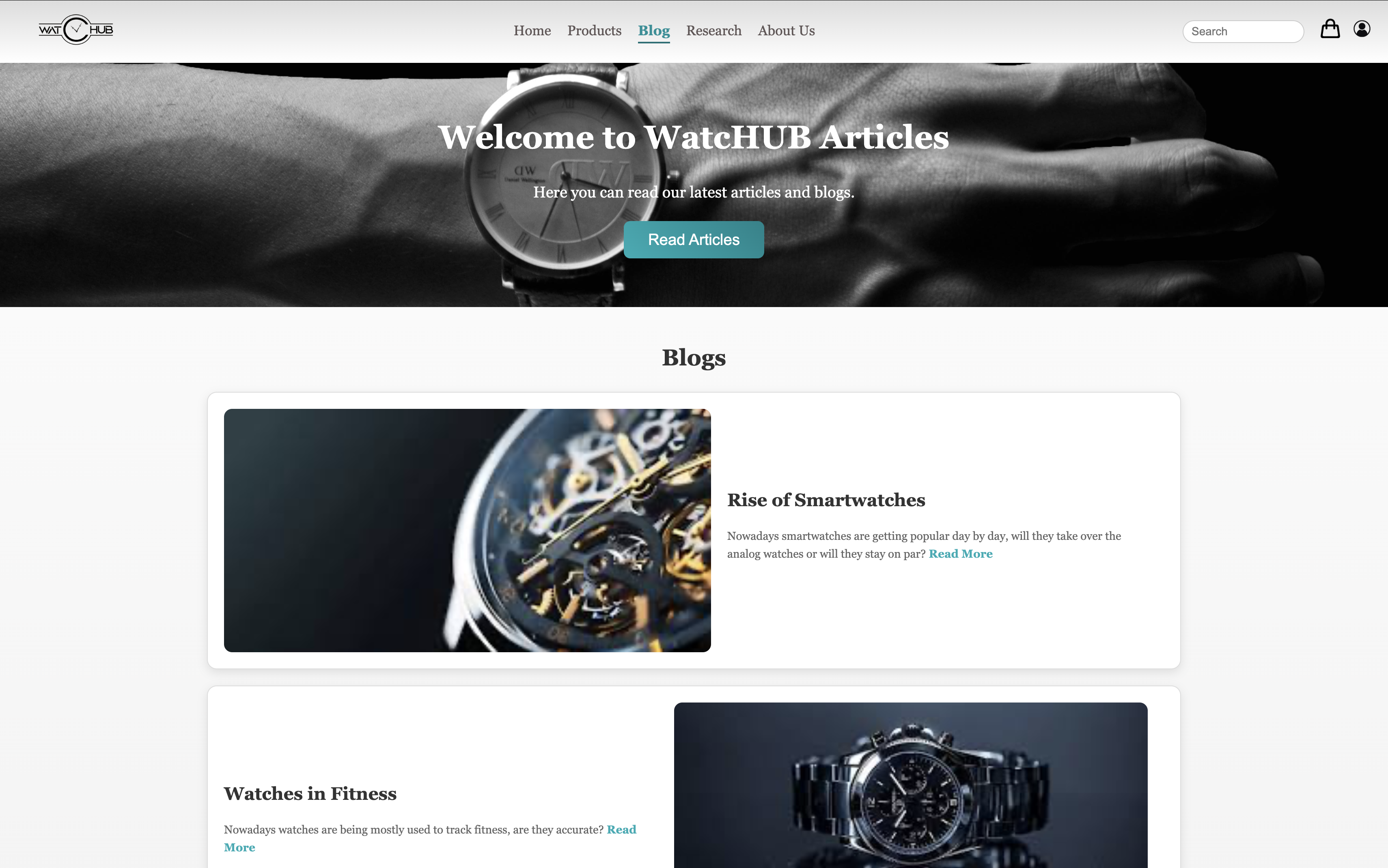 Our Product Page Screenshot