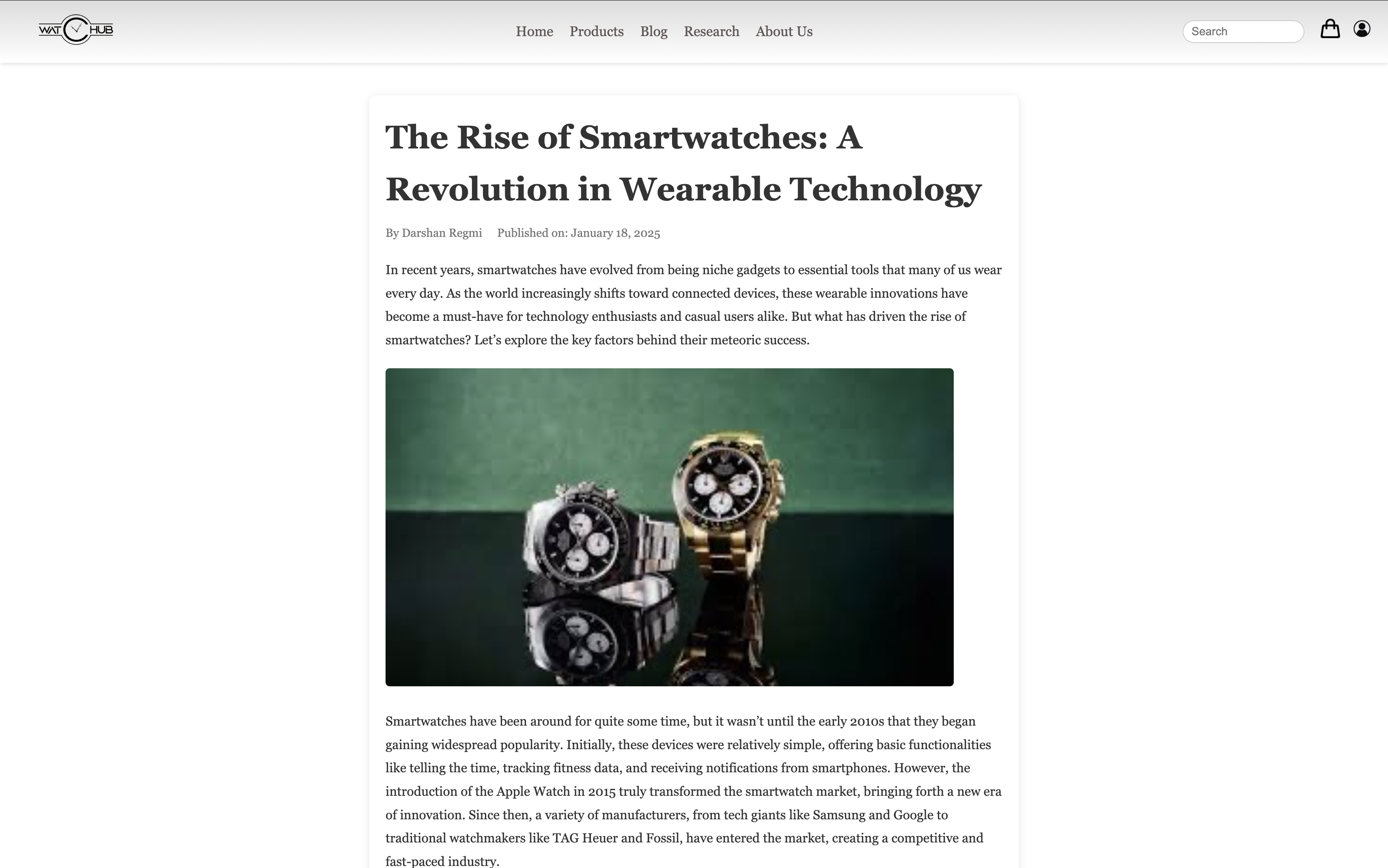 Our Detailed Blog Page Screenshot