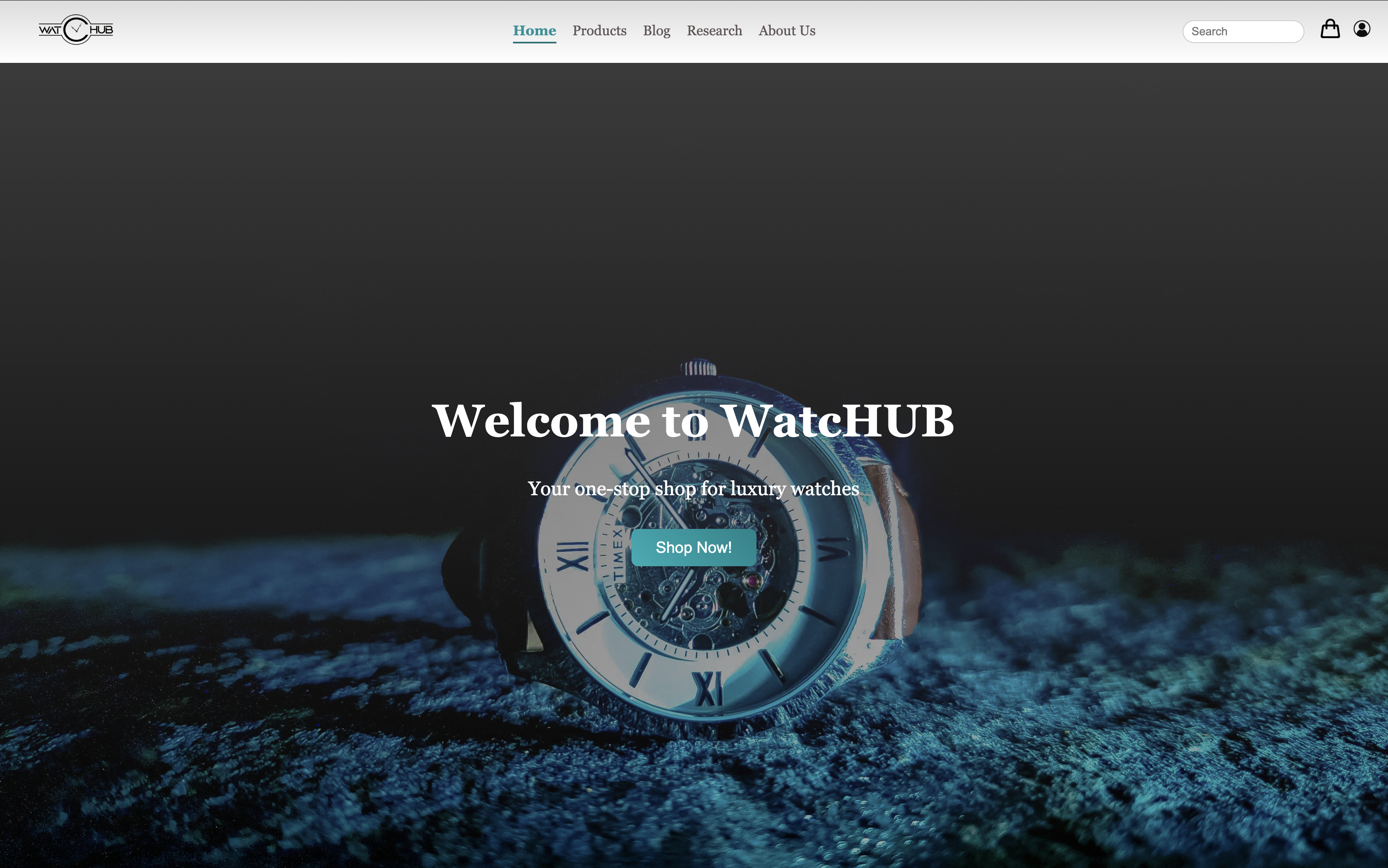 Our Homepage Screenshot